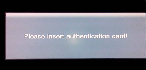 Please insert authentication card